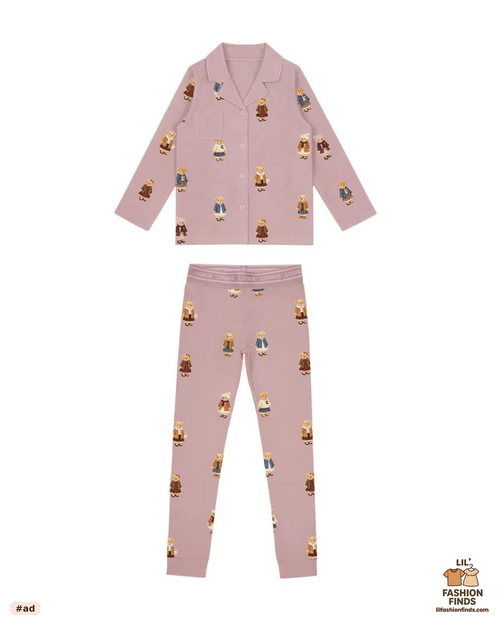 Crew Lounge Teddy Pattern Grandpa Lounge Set