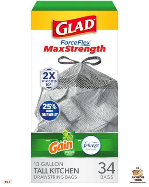 Gain ForceFlex MaxStrength Tall Kitchen Trash Bags