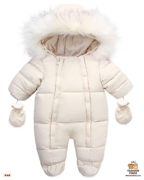 Baby Down Jacket Hooded Romper
