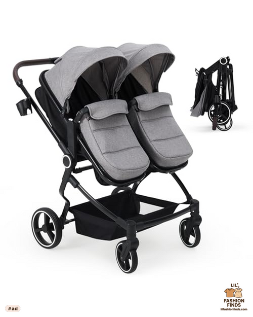 Side by Side Double Stroller for Twins