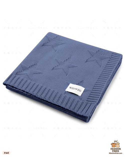Knitted Star Jacquard Baby Blanket