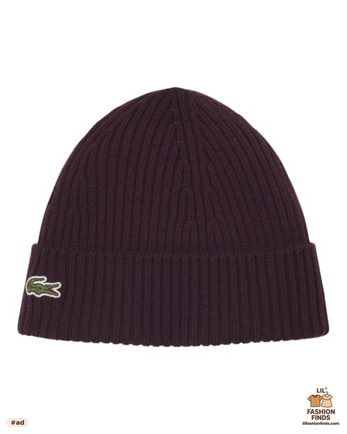 Rib Knit Brushed Wool Beanie