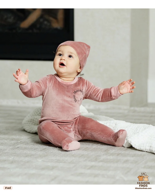 Logo Velour Footie and hat!