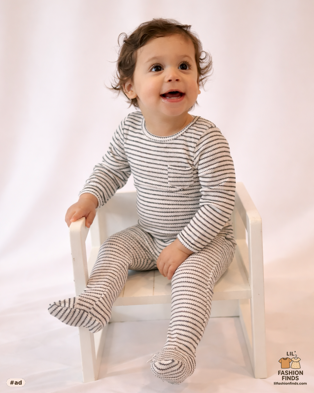 Striped Pocket Footie
