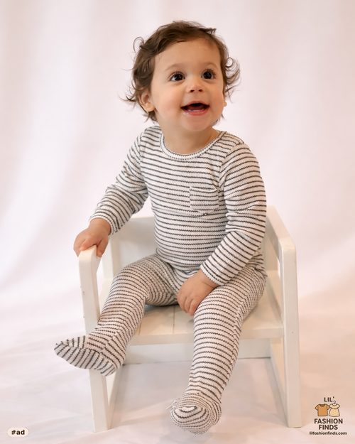 Striped Pocket Footie