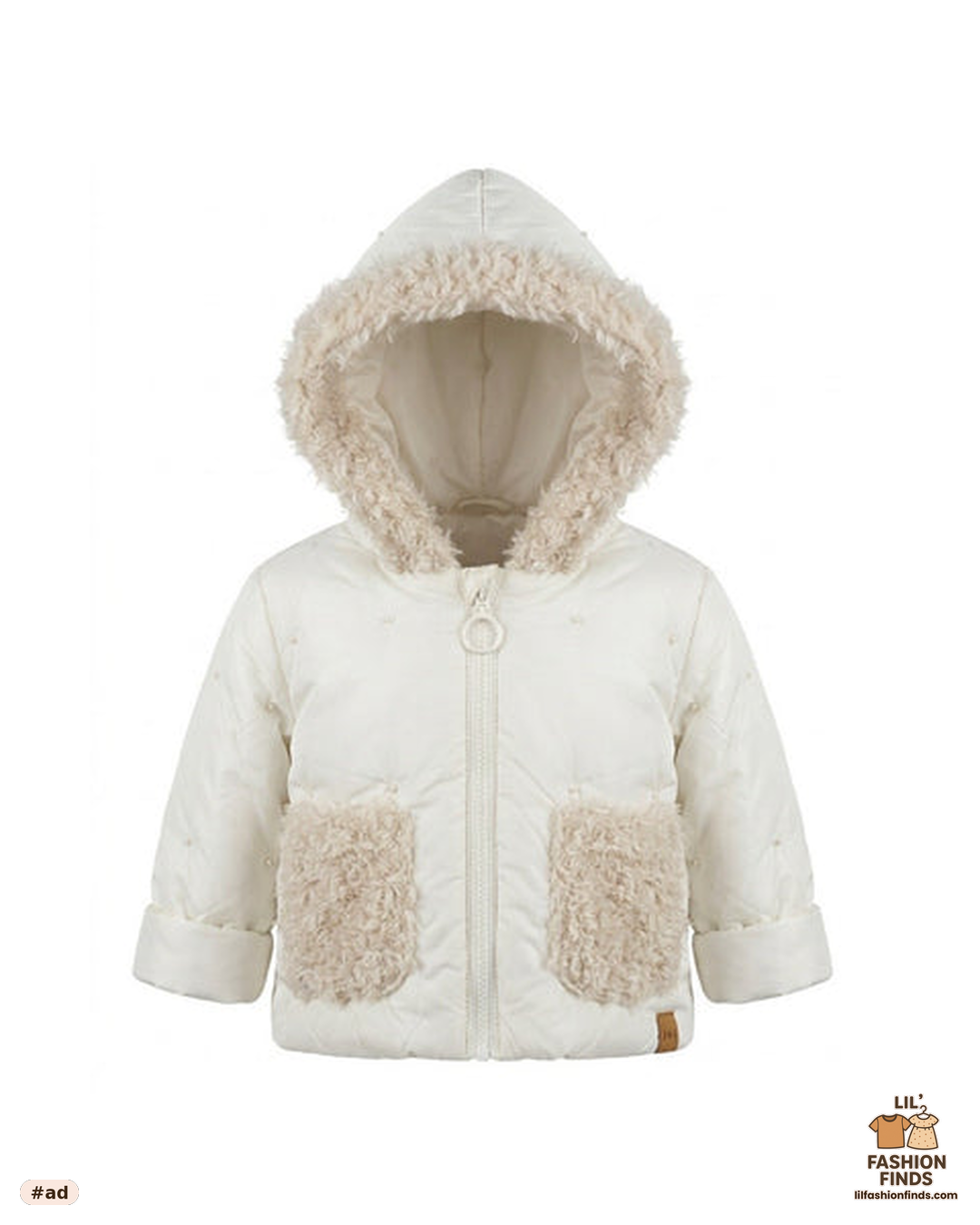 Dark Almond Jacket with Fur Trim