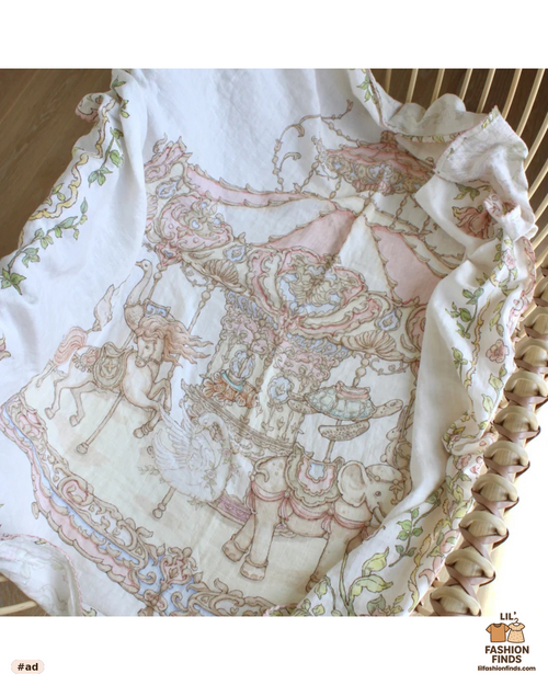 Enchanted Carousel Muslin Blanket