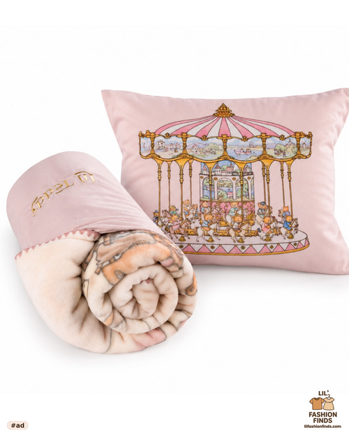 Merry Go Blanket & Cushion Combo
