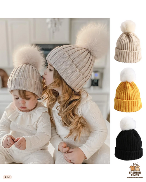 Fluffy Fur Ball Baby Beanie