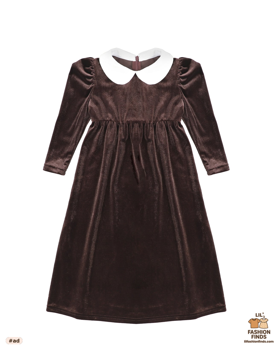 Puff Sleeve Velour Maxi Dress