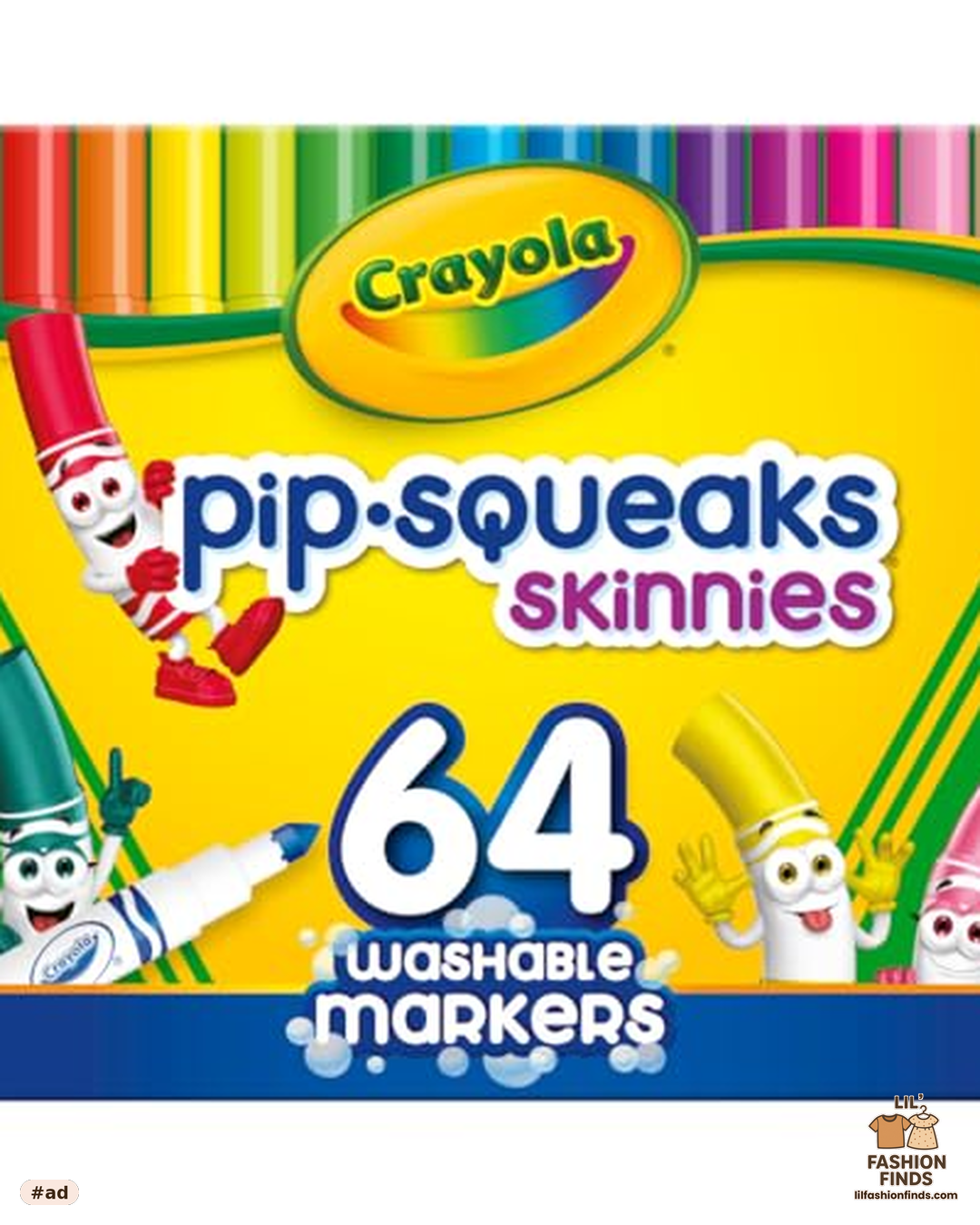 Pip-Squeaks Skinnies Washable Markers 64ct