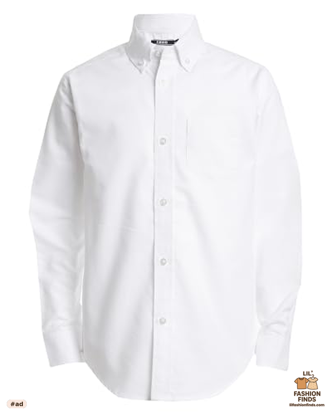 Long Sleeve Solid Button-Down Oxford Shirt