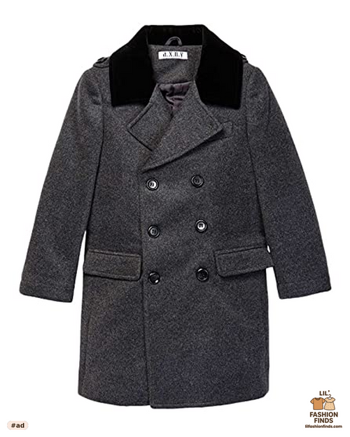 Double Breasted Wool Blend Peacoat