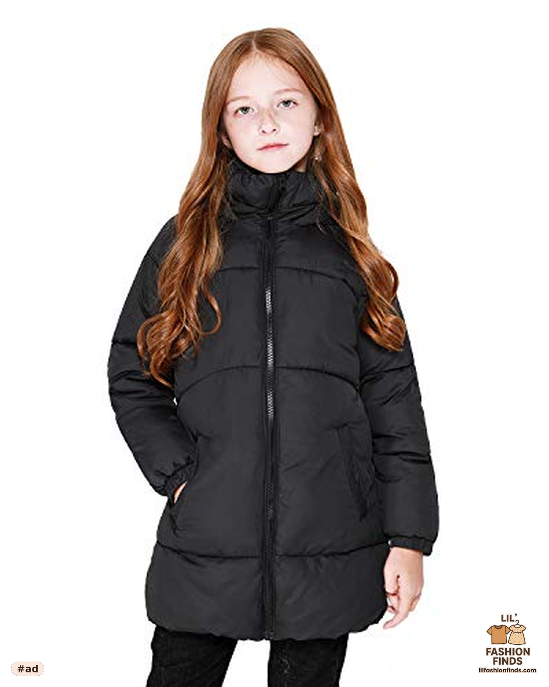 Girls Winter Long Puffer Jacket