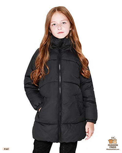 Girls Winter Long Puffer Jacket
