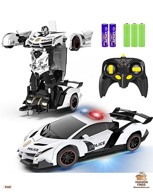 Remote Control Transforming Police Car Robot