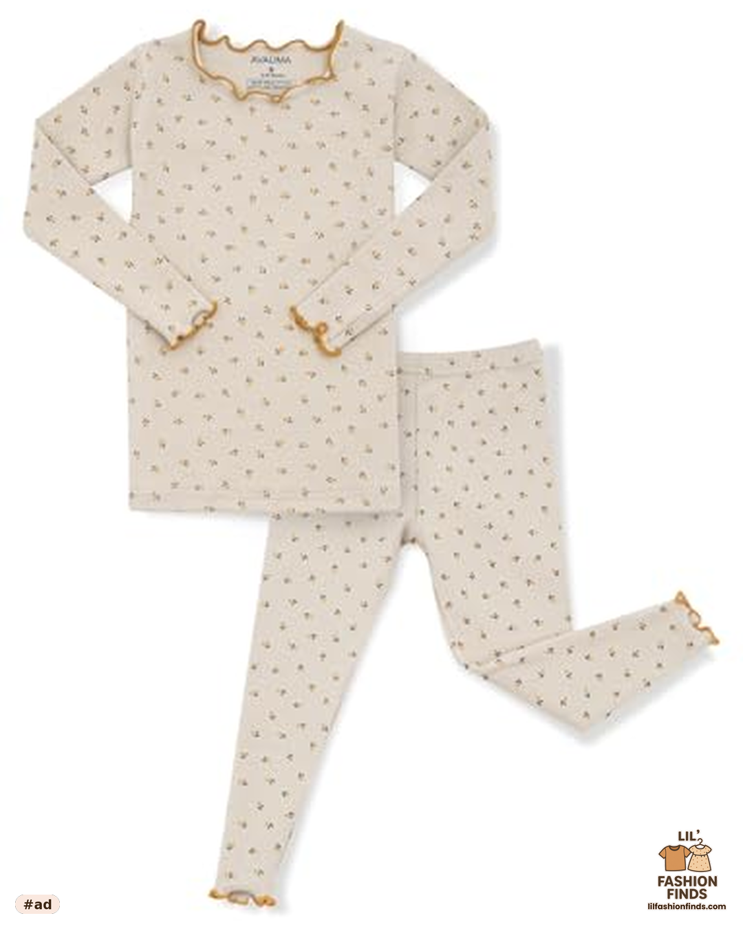 Baby Pajama Set, Flower Pattern