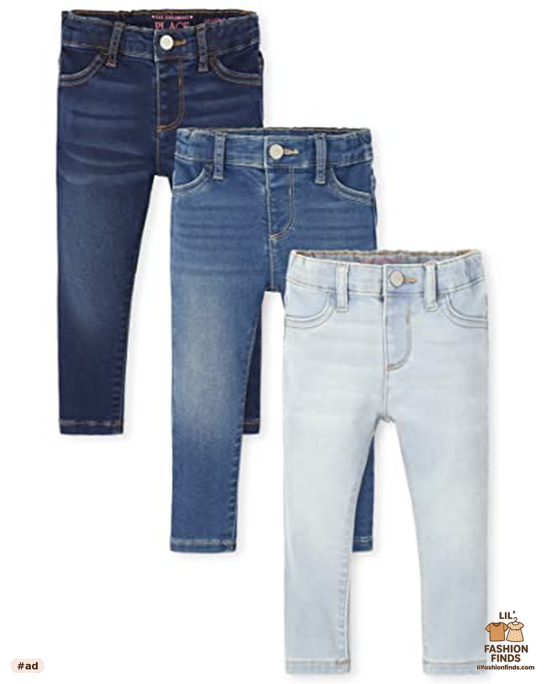 Super-Soft Stretch Denim Jeggings 3-Pack