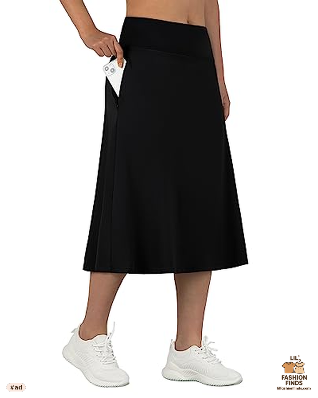 Midi Long Skorts Athletic Skirt
