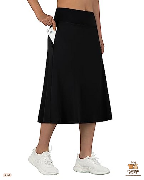 Midi Long Skorts Athletic Skirt