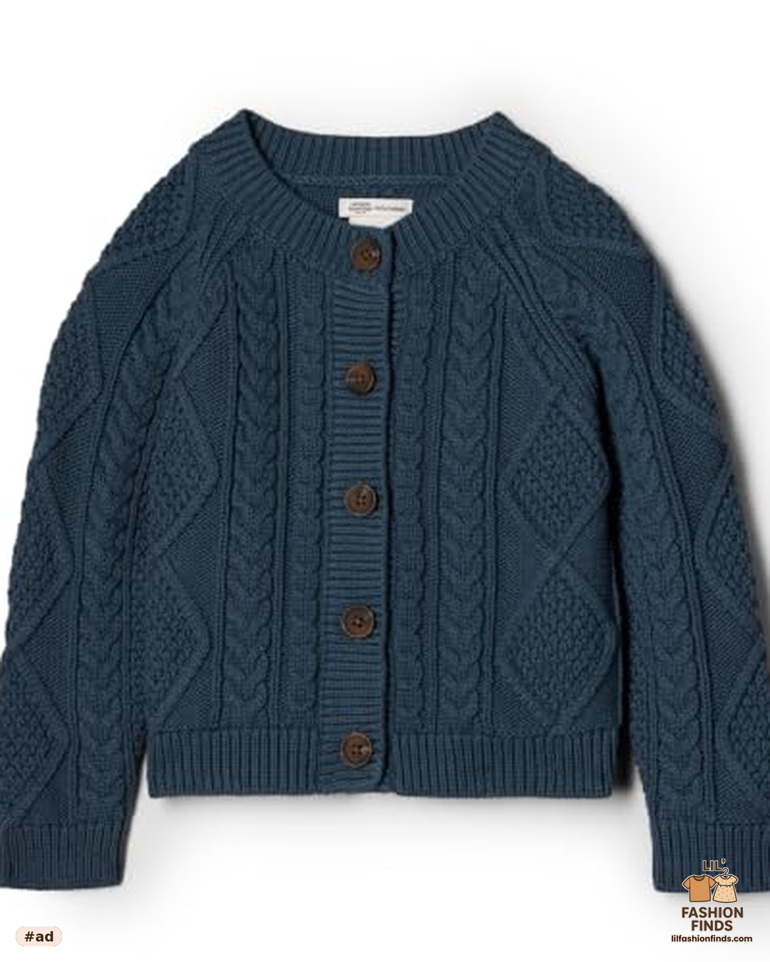 Cable Knit Cotton Fisherman Cardigan