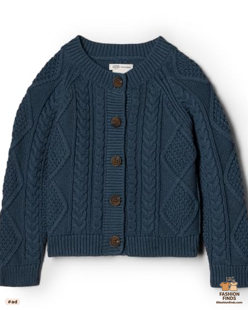 Cable Knit Cotton Fisherman Cardigan
