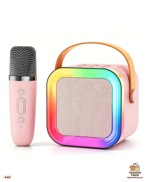 Mini Karaoke Machine with Wireless Mics
