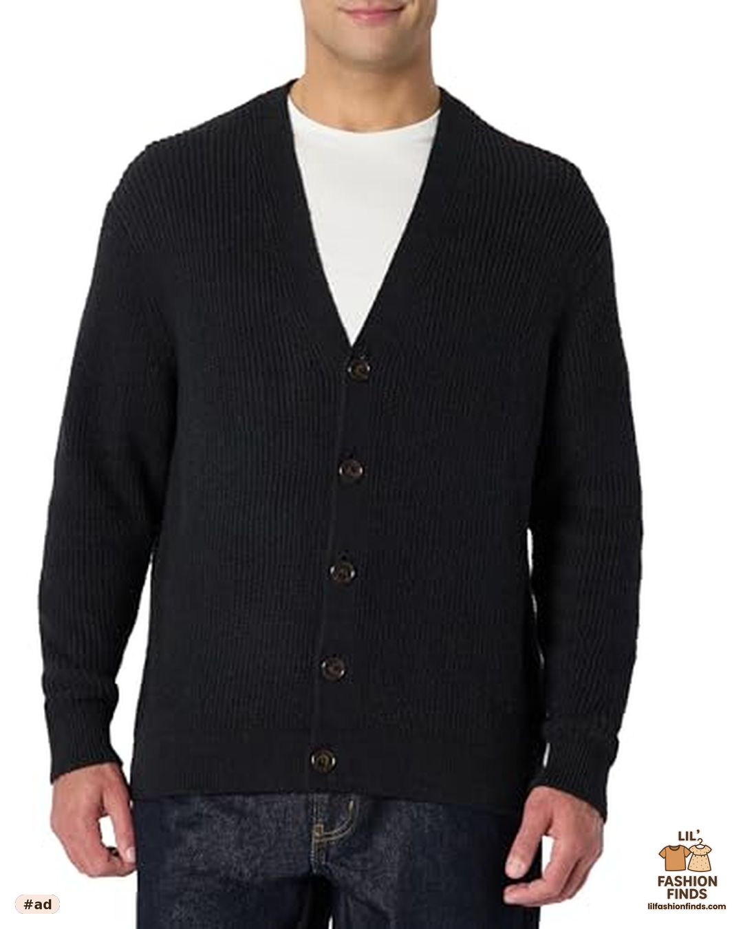 Relaxed-Fit Cotton Blend Cardigan