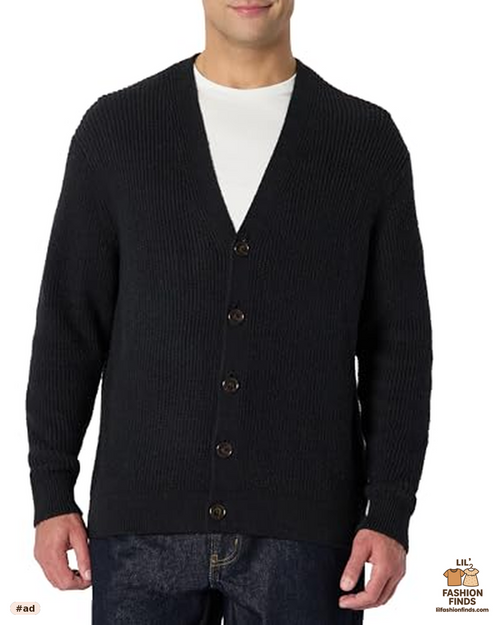 Relaxed-Fit Cotton Blend Cardigan
