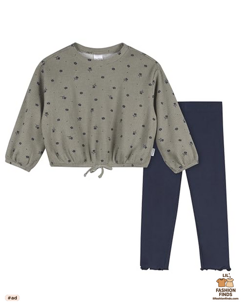 2-Piece Long Sleeve Top and Legging Set