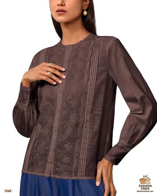 Women's Lace Blouse, Long Sleeve