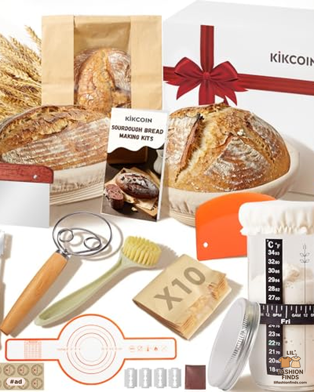 Sourdough Starter Kit with Banneton Baskets