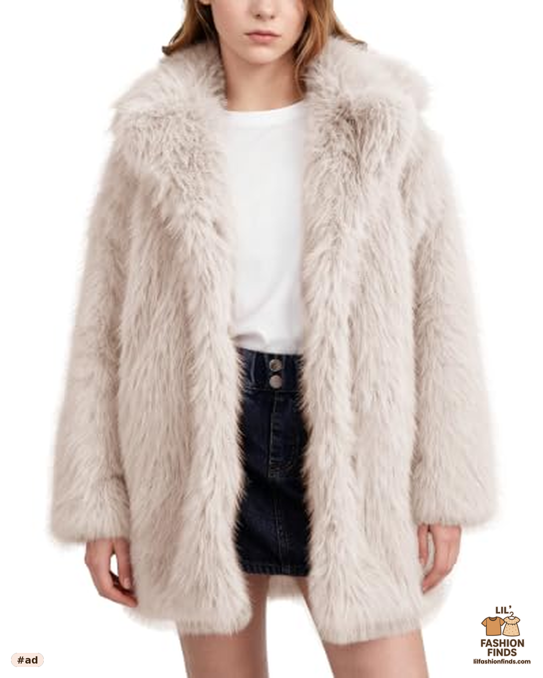Flygo Girls Faux Fur Coat