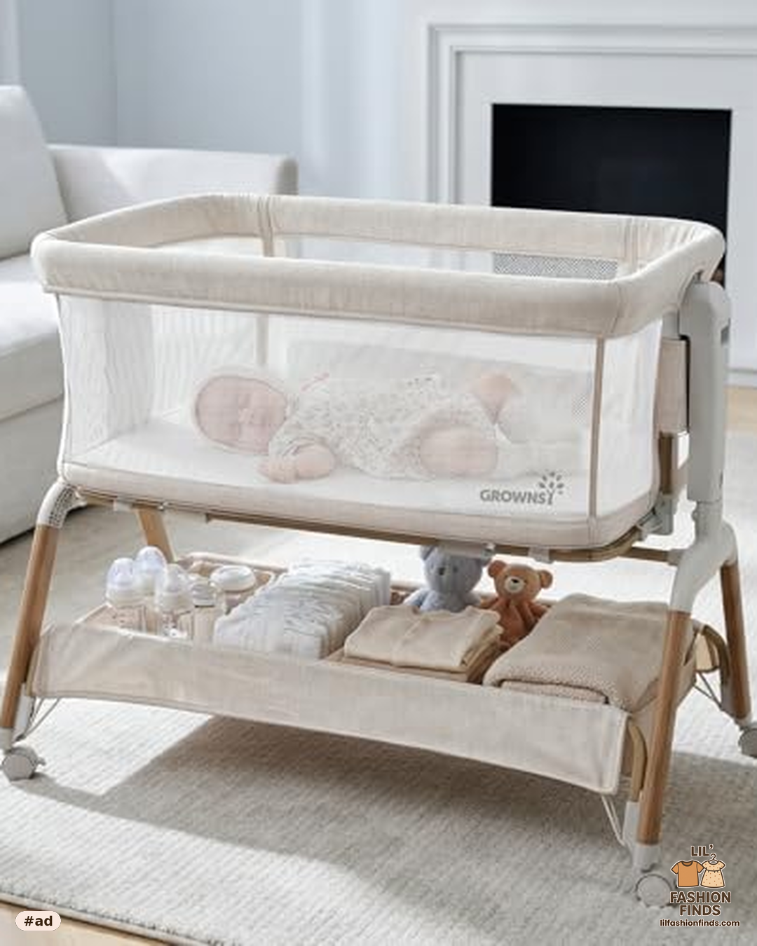 5-in-1 Baby Bassinet Bedside Sleeper