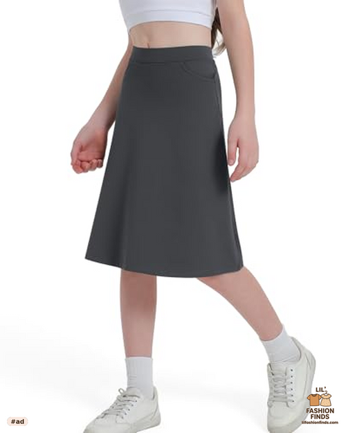 Girl Midi Skirt with Pockets