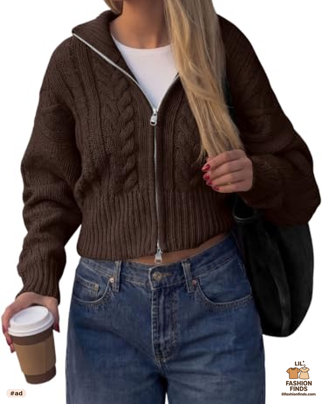 Zip Up Cardigan Sweater