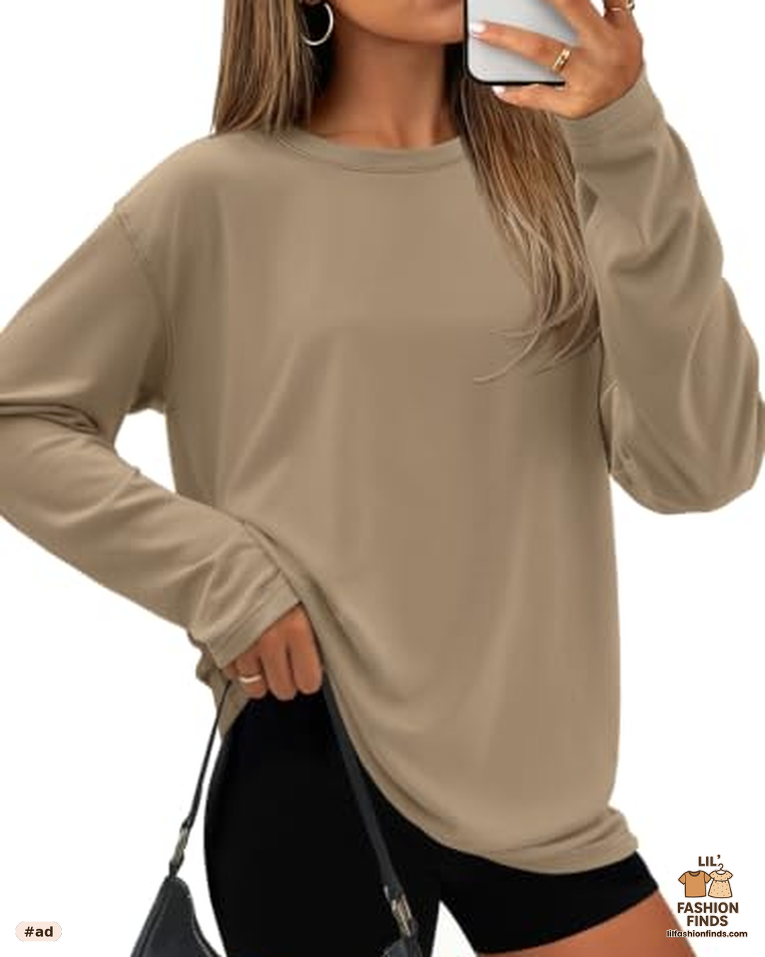 Oversized Long Sleeve Casual Tee