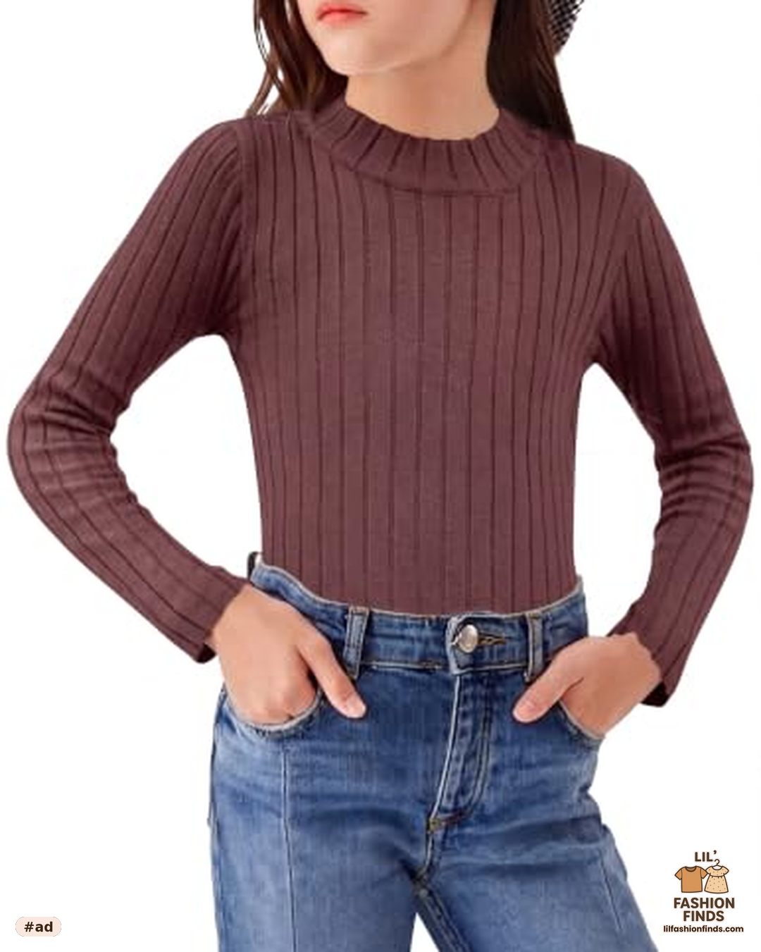 Long Sleeve Half Turtleneck Sweater