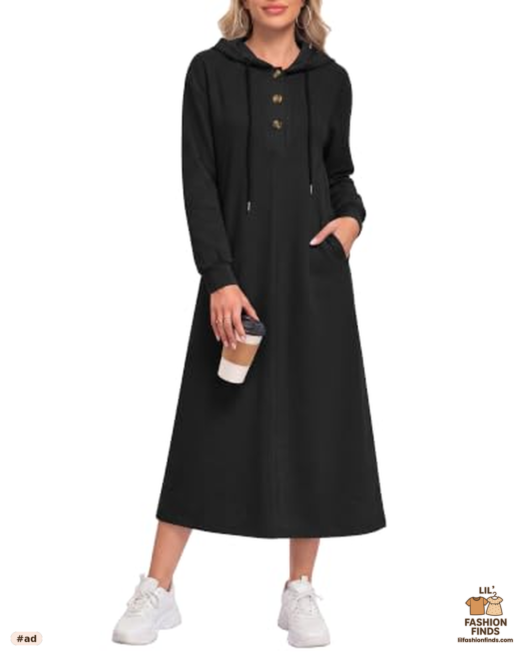 Long Hoodies Dress Casual Sweatshirt