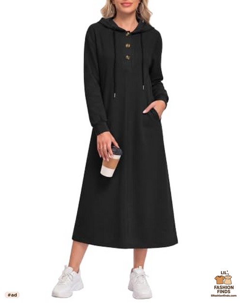 Long Hoodies Dress Casual Sweatshirt