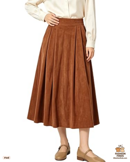 Corduroy Midi Skirt
